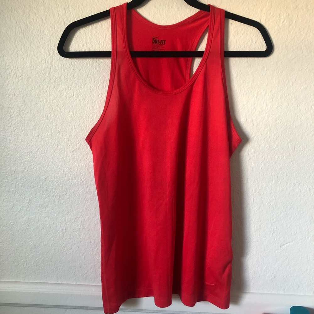 Nike | Red Dri Fit Racerback Tank Top, Size Medium